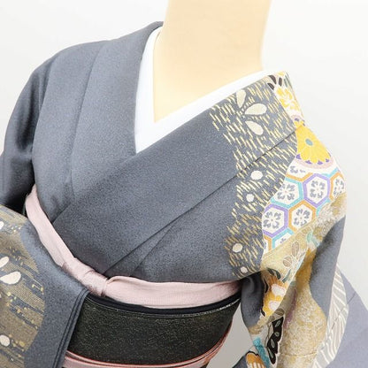 百華Y5694 美品 トールサイズ 着物 正絹 手縫い仕立て 訪問着