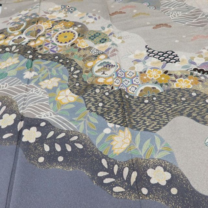 百華Y5694 美品 トールサイズ 着物 正絹 手縫い仕立て 訪問着