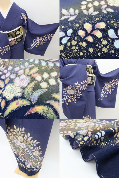 百華Y5695 新品 仕付け糸付 翠山工房落款 やまと誂製 桐屋の辻が花 トールサイズ 着物 正絹 訪問着