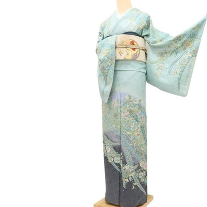 百華Y5696 美品 作家物落款 辻が花 着物 正絹 手縫い仕立て 訪問着