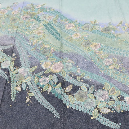 百華Y5696 美品 作家物落款 辻が花 着物 正絹 手縫い仕立て 訪問着