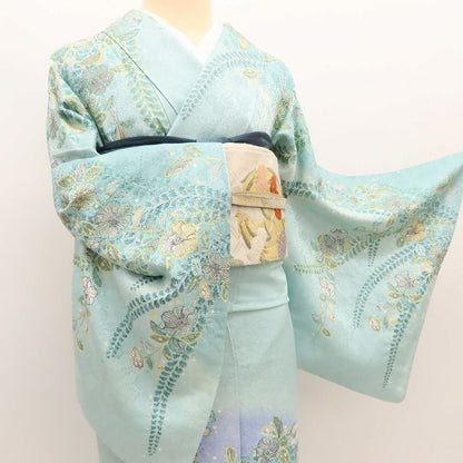 百華Y5696 美品 作家物落款 辻が花 着物 正絹 手縫い仕立て 訪問着