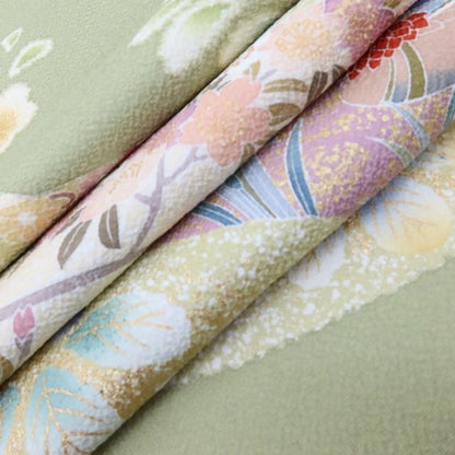 百華Y5701 美品 金駒刺繡 鴛鴦 トールサイズ 着物 正絹 手縫い仕立て 訪問着