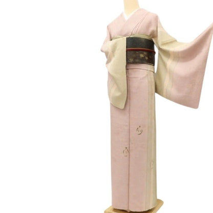 百華Y5702 美品 辻が花地紋 着物 正絹 手縫い仕立て 付下げ