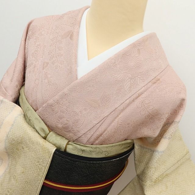 百華Y5702 美品 辻が花地紋 着物 正絹 手縫い仕立て 付下げ