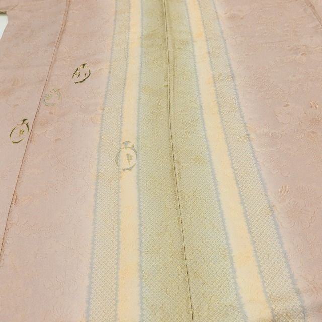 百華Y5702 美品 辻が花地紋 着物 正絹 手縫い仕立て 付下げ