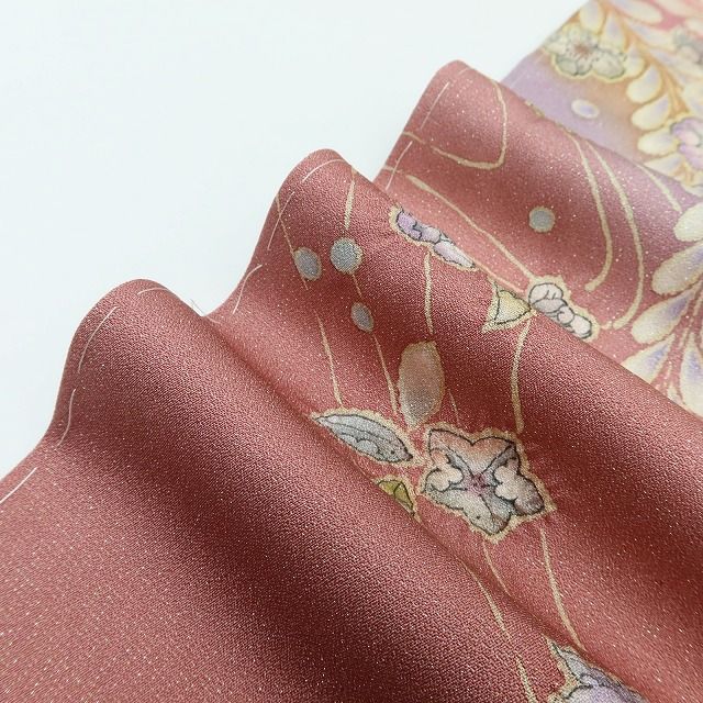 百華Y5703 新品 仕付け糸付 辻が花 着物 正絹 手縫い仕立て 訪問着