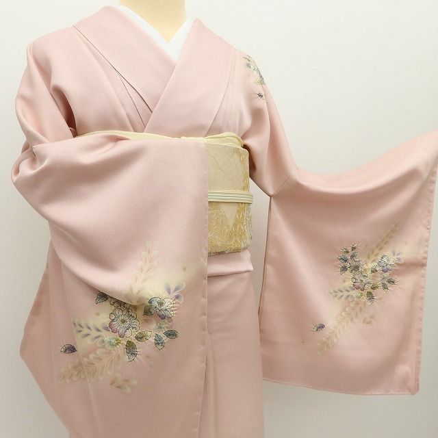 百華Y5703 新品 仕付け糸付 辻が花 着物 正絹 手縫い仕立て 訪問着