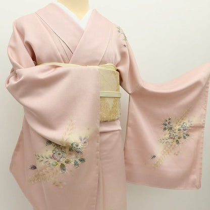 百華Y5703 新品 仕付け糸付 辻が花 着物 正絹 手縫い仕立て 訪問着