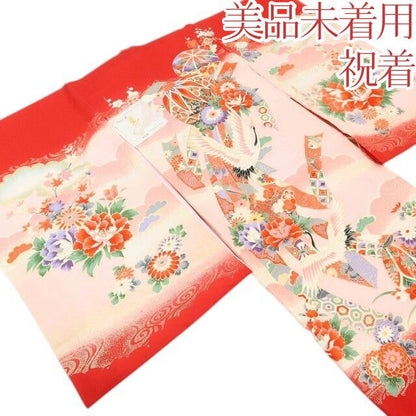 百華Y5707 美品未着用 着物 お宮参り 七五三 初着 掛け着 祝着 女の子