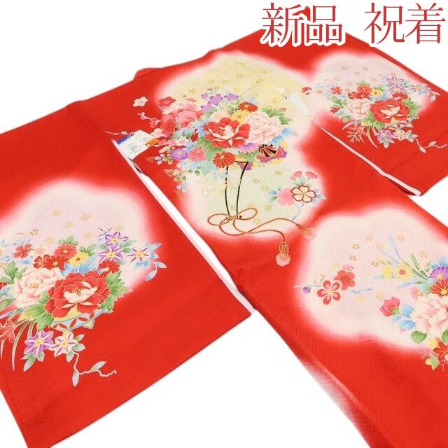 百華Y5708 新品 着物 お宮参り 七五三 初着 掛け着 祝着 女の子