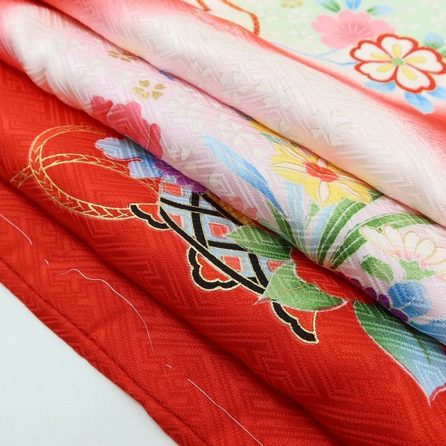 百華Y5709 新品 着物 お宮参り 七五三 初着 掛け着 祝着 女の子