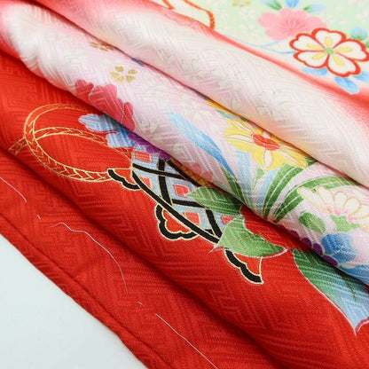 百華Y5709 新品 着物 お宮参り 七五三 初着 掛け着 祝着 女の子