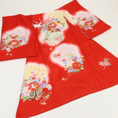 百華Y5709 新品 着物 お宮参り 七五三 初着 掛け着 祝着 女の子