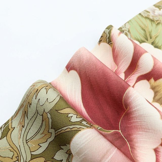百華Y5710新品 仕付け糸付 忠隅真理子落款 ワイド・トールサイズ 着物 正絹 手縫い仕立て 成人式 振袖