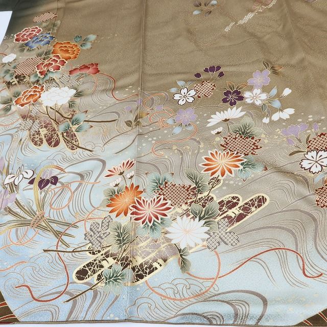 百華Y5712 美品 金駒 着物 正絹 成人式 振袖