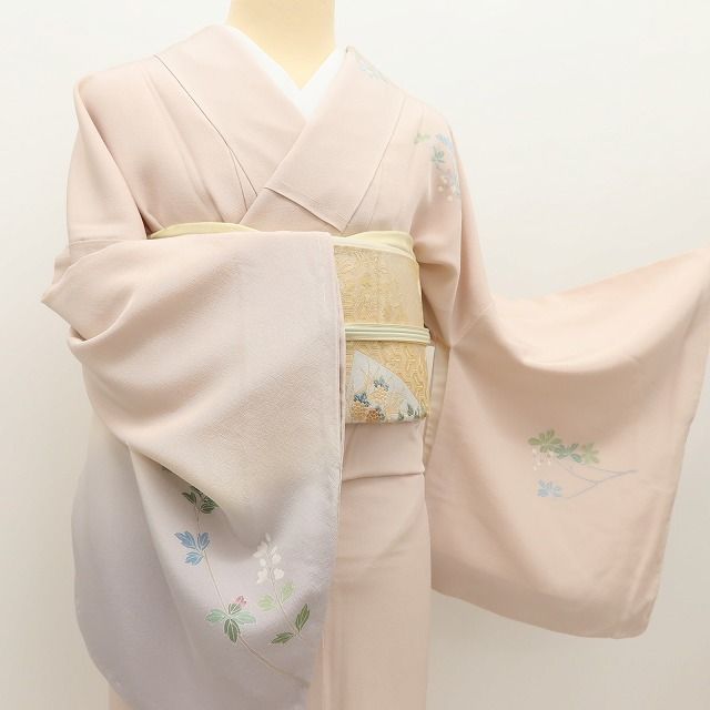 百華Y5716 新品 手描き友禅 仕付け糸付 着物 正絹 手縫い仕立て 訪問着
