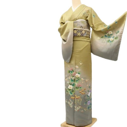 百華Y5717 新品 仕付け糸付 作家物落款 着物 正絹 手縫い仕立て 訪問着