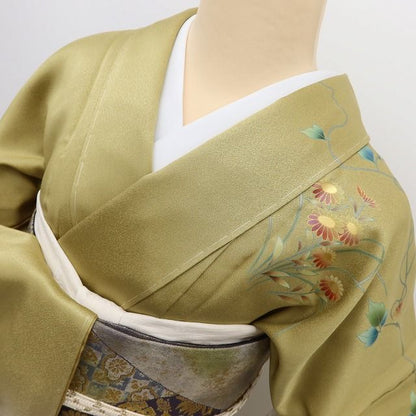百華Y5717 新品 仕付け糸付 作家物落款 着物 正絹 手縫い仕立て 訪問着