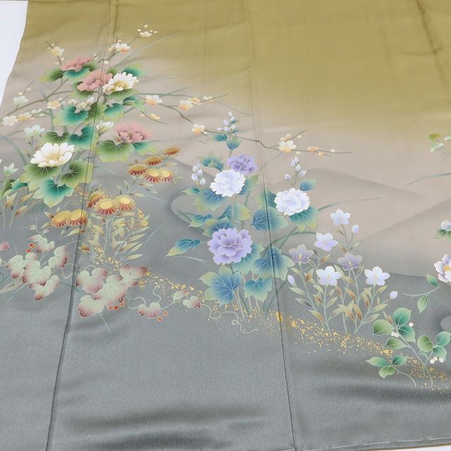 百華Y5717 新品 仕付け糸付 作家物落款 着物 正絹 手縫い仕立て 訪問着