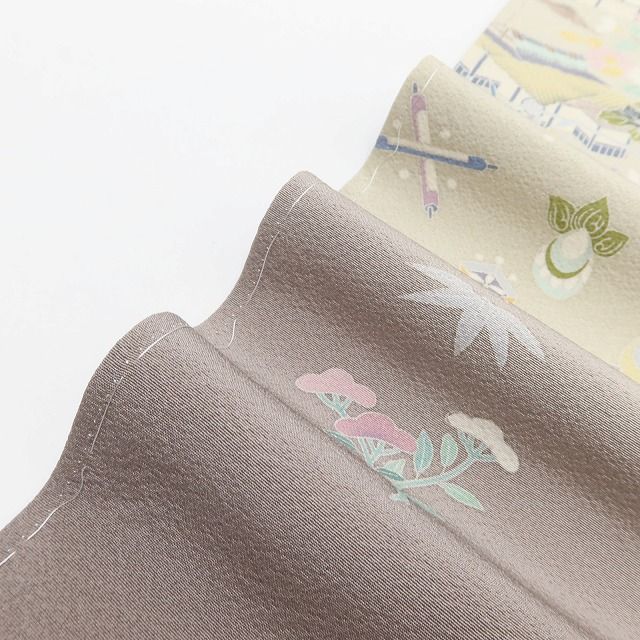 百華Y5718 新品 手描き友禅 仕付け糸付 ワイドサイズ 茶屋辻 宝尽くし 着物 正絹 手縫い仕立て 訪問着