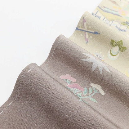 百華Y5718 新品 手描き友禅 仕付け糸付 ワイドサイズ 茶屋辻 宝尽くし 着物 正絹 手縫い仕立て 訪問着