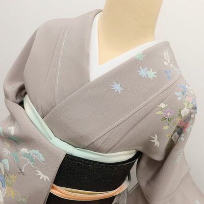 百華Y5718 新品 手描き友禅 仕付け糸付 ワイドサイズ 茶屋辻 宝尽くし 着物 正絹 手縫い仕立て 訪問着