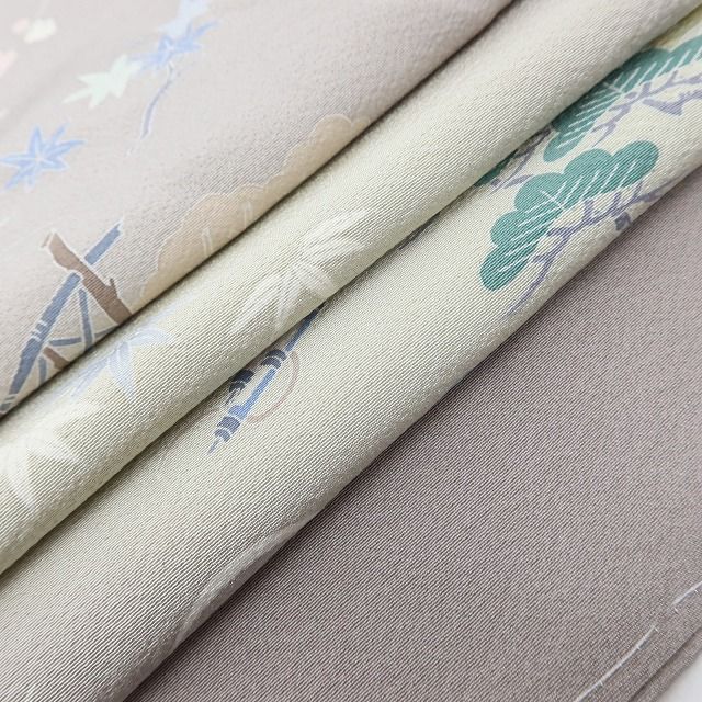 百華Y5718 新品 手描き友禅 仕付け糸付 ワイドサイズ 茶屋辻 宝尽くし 着物 正絹 手縫い仕立て 訪問着