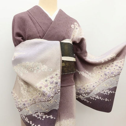 百華Y5719 美品 おぼろ染め 着物 正絹 訪問着