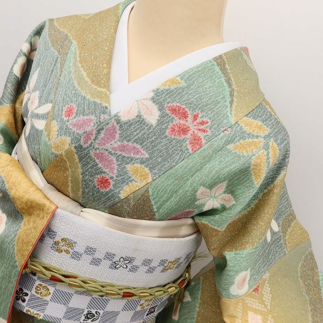 百華Y5722 美品未着用 仕付け糸付 着物 正絹 手縫い仕立て 小紋