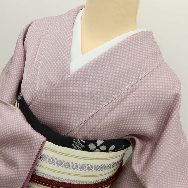 百華Y5723 新品 仕付け糸付 着物 正絹 手縫い仕立て 小紋