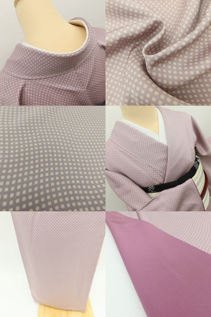 百華Y5723 新品 仕付け糸付 着物 正絹 手縫い仕立て 小紋