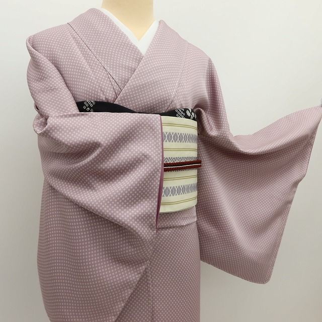 百華Y5723 新品 仕付け糸付 着物 正絹 手縫い仕立て 小紋