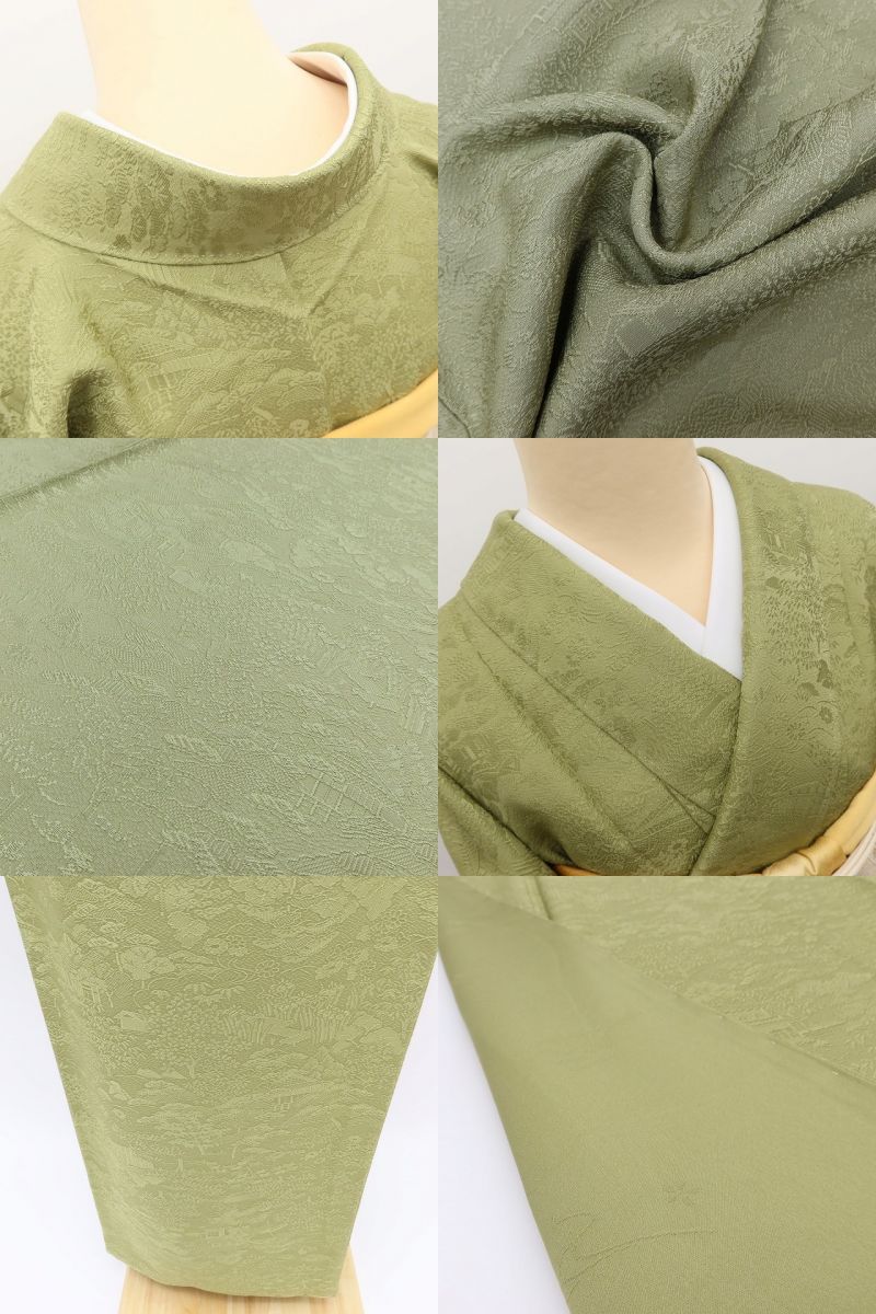 百華Y5726 新品 仕付け糸付 さが美謹製 着物 正絹 手縫い仕立て 色無地