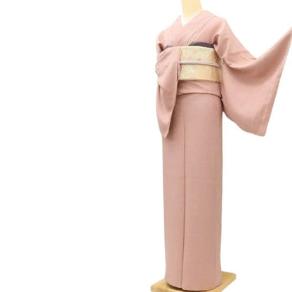 百華Y5735 新品 仕付け糸付 一つ紋 さが美謹製 着物 正絹 手縫い仕立て 色無地