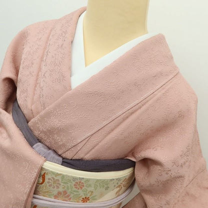 百華Y5735 新品 仕付け糸付 一つ紋 さが美謹製 着物 正絹 手縫い仕立て 色無地