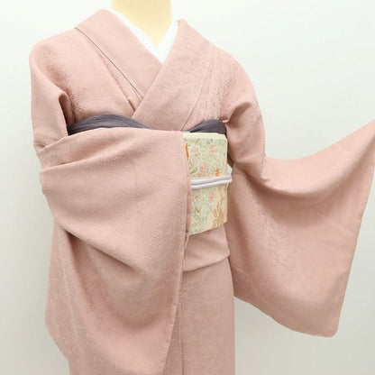 百華Y5735 新品 仕付け糸付 一つ紋 さが美謹製 着物 正絹 手縫い仕立て 色無地