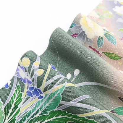 百華Y5736 美品 手描き友禅 蝶 作家物落款 着物 正絹 手縫い仕立て 訪問着