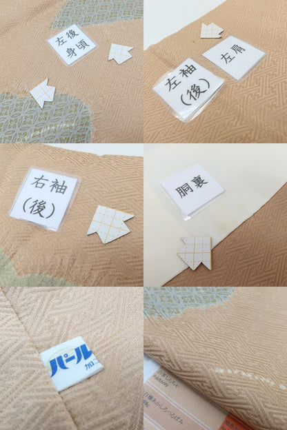 百華Y5737 美品 着物 梅 紅葉 正絹 手縫い仕立て 訪問着　