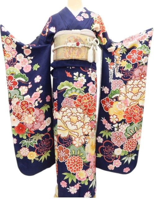 百華Y5741 美品 振袖・長襦袢２点セット 着物 成人式　