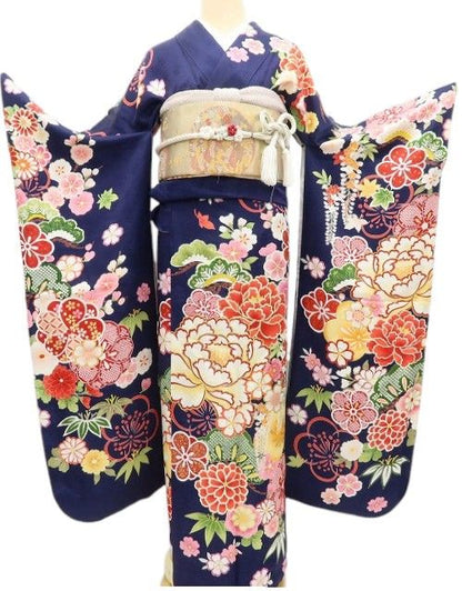 百華Y5741 美品 振袖・長襦袢２点セット 着物 成人式　