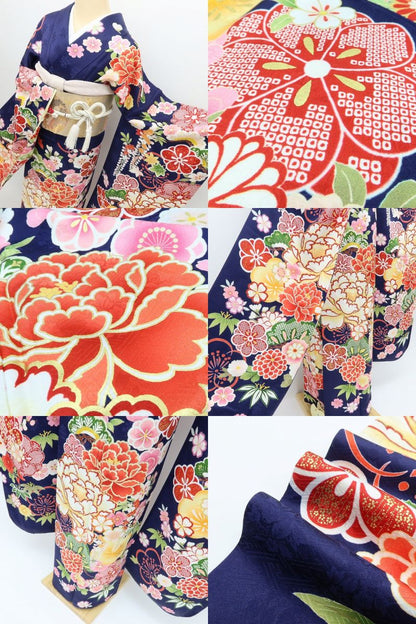 百華Y5741 美品 振袖・長襦袢２点セット 着物 成人式　