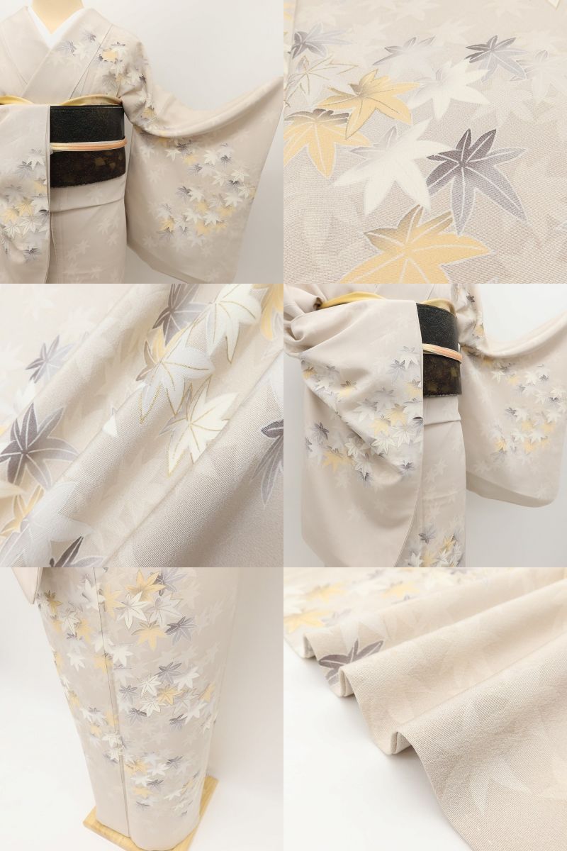 百華Y5746 美品 着物 正絹 紅葉 手縫い仕立て 訪問着