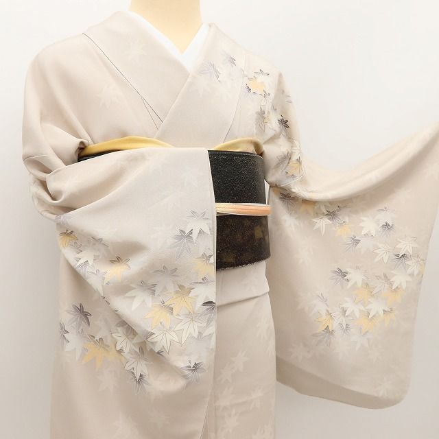百華Y5746 美品 着物 正絹 紅葉 手縫い仕立て 訪問着
