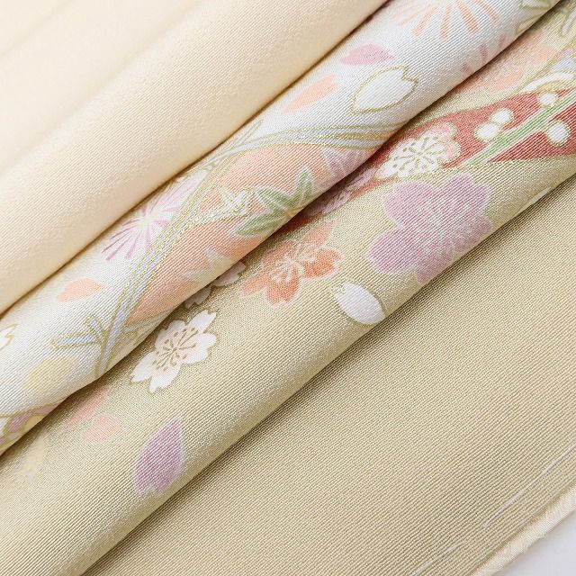 百華Y5747 新品 仕付け糸付 金駒刺繍 着物 正絹 手縫い仕立て 訪問着　