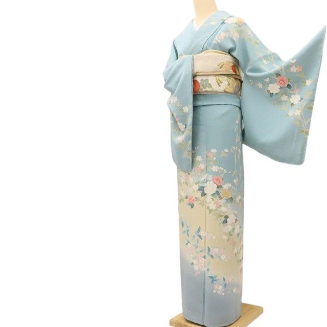 百華Y5748 新品 手描き友禅 仕付け糸付 着物 正絹 手縫い仕立て 訪問着