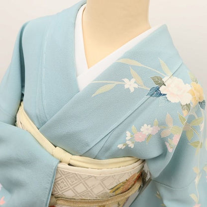 百華Y5748 新品 手描き友禅 仕付け糸付 着物 正絹 手縫い仕立て 訪問着