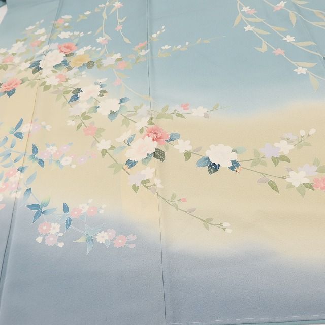 百華Y5748 新品 手描き友禅 仕付け糸付 着物 正絹 手縫い仕立て 訪問着