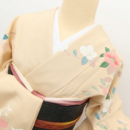 百華Y5749 美品 手描き友禅 着物 正絹 手縫い仕立て 訪問着