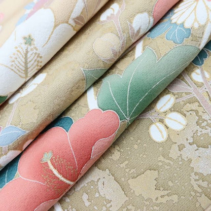 百華Y5749 美品 手描き友禅 着物 正絹 手縫い仕立て 訪問着